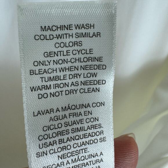 Chico's Classic Key Hole White Short Sleeve Lightweight Stretch T-Shirt Size XL - Picture 6 of 6